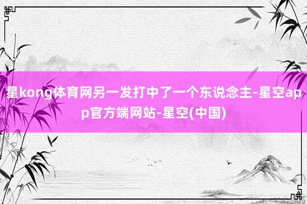 星kong体育网另一发打中了一个东说念主-星空app官方端网站-星空(中国)