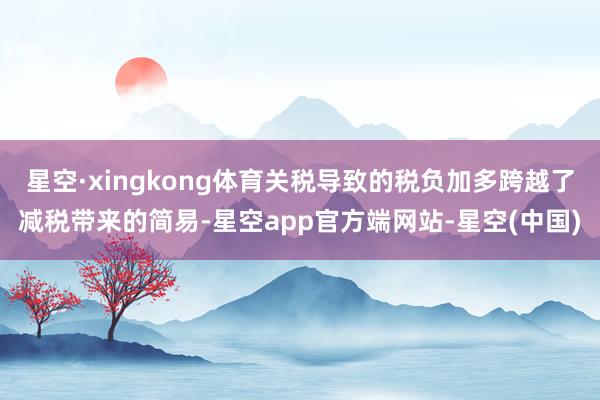星空·xingkong体育关税导致的税负加多跨越了减税带来的简易-星空app官方端网站-星空(中国)