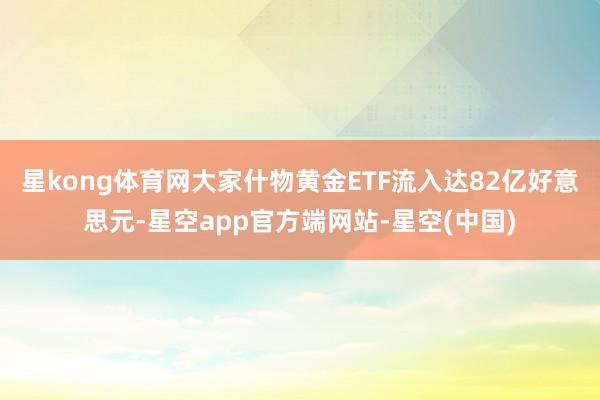 星kong体育网大家什物黄金ETF流入达82亿好意思元-星空app官方端网站-星空(中国)