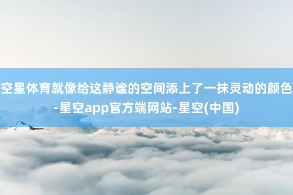 空星体育就像给这静谧的空间添上了一抹灵动的颜色-星空app官方端网站-星空(中国)